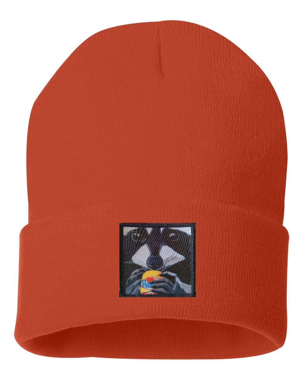 The Snack Kid Raccoon Beanie Hats Flyn Costello Brunt Orange  