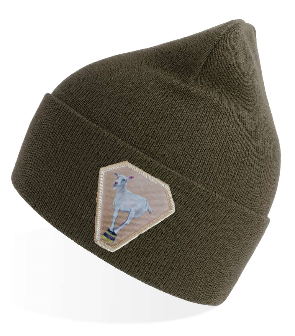 Olive Sustainable Knit Hats Flyn Costello Diamond Goat  