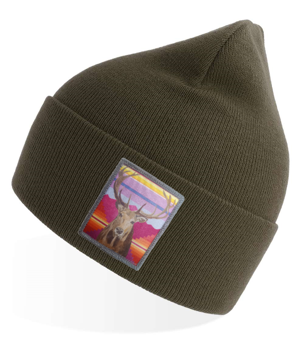 Olive Sustainable Rib Knit Hats Flyn Costello Elk  
