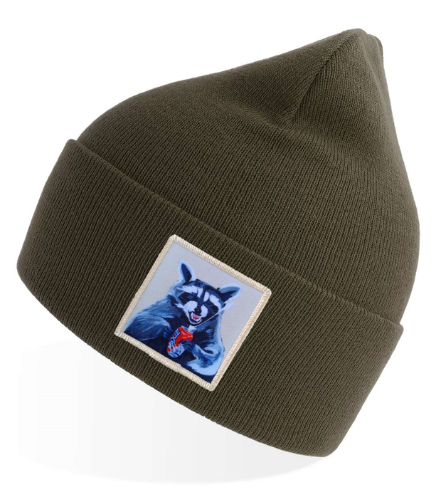 Olive Sustainable Rib Knit Hats Flyn Costello Camp Crasher  