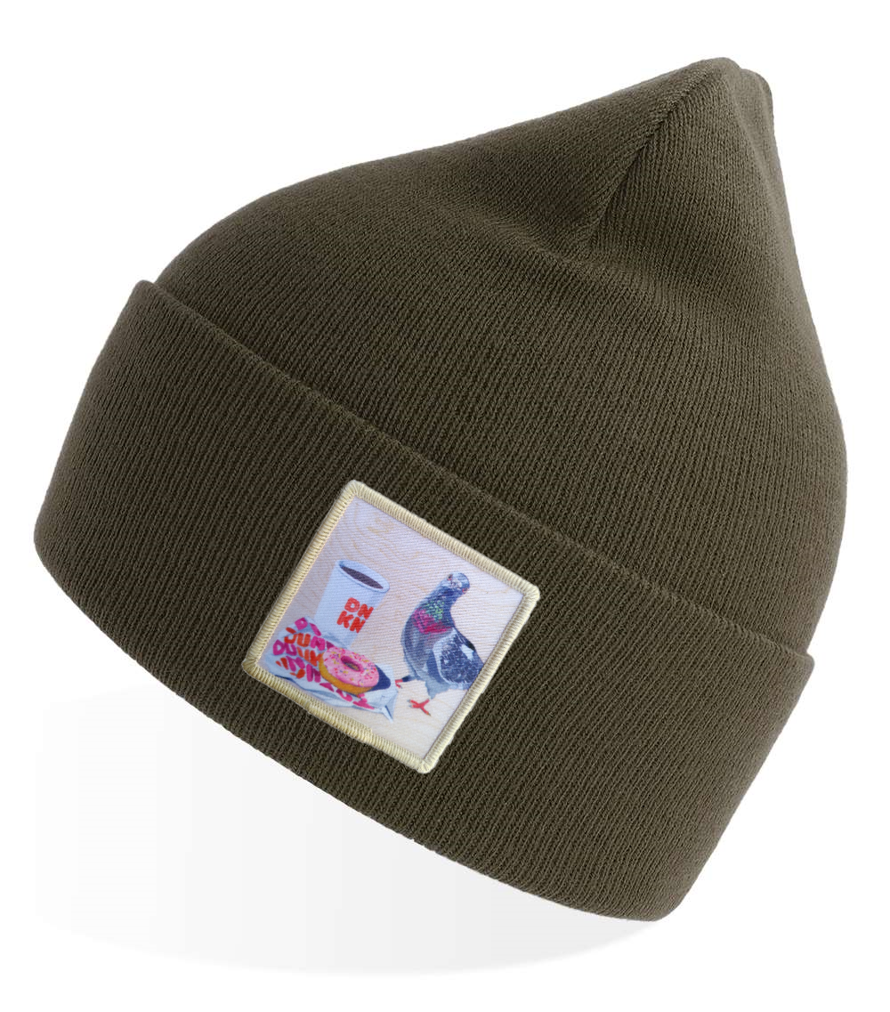 Olive Sustainable Knit Hats Flyn Costello Pigeons Run On Donuts  