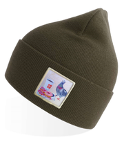 Olive Sustainable Rib Knit Hats Flyn Costello Pigeons Run On Donuts  