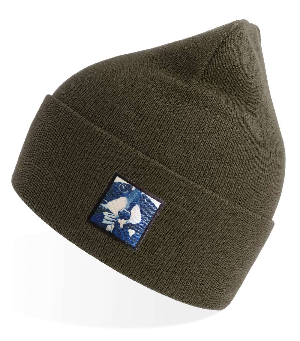 Olive Sustainable Knit Hats Flyn Costello Raccoon Pop  