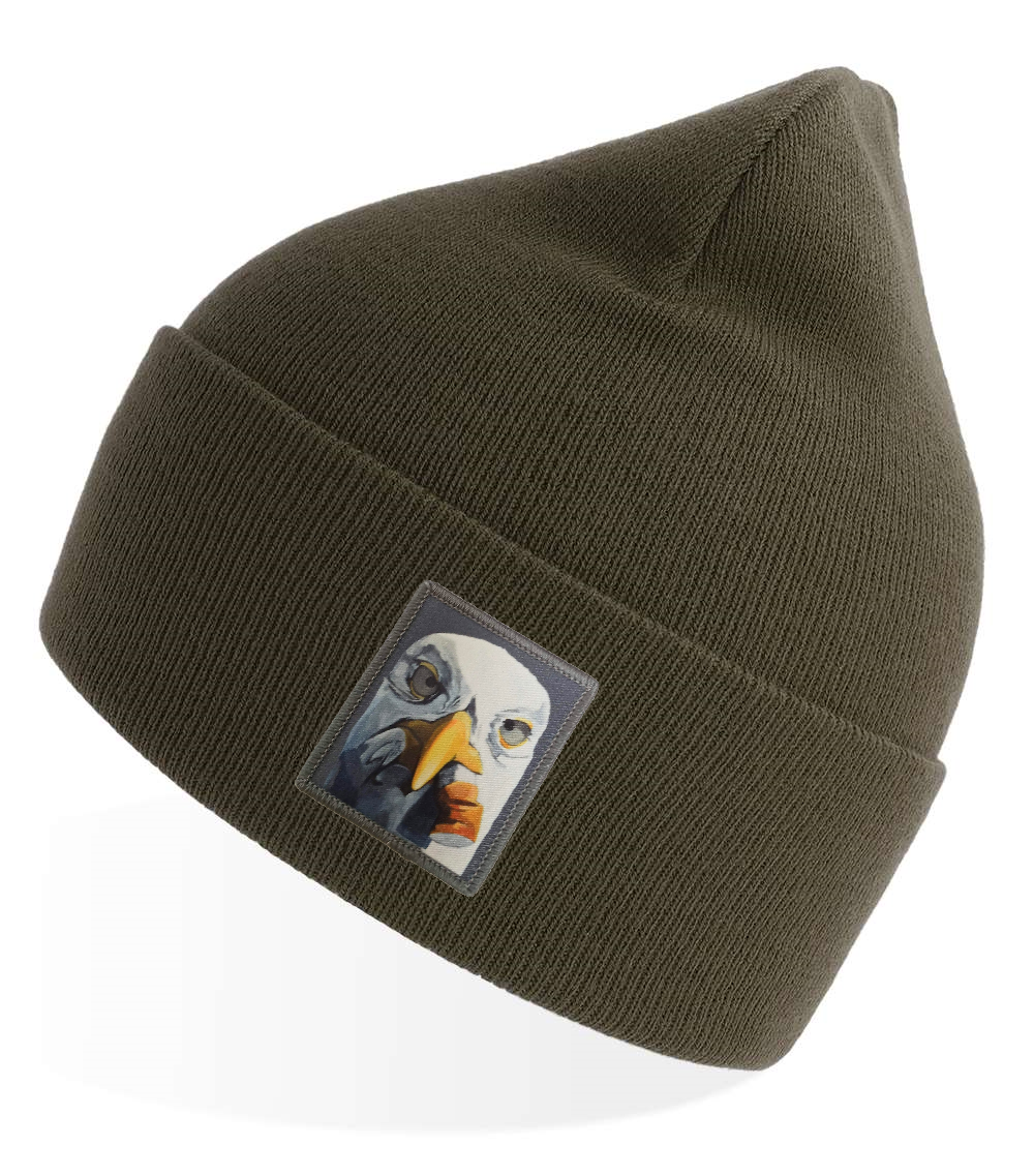 Olive Sustainable Knit Hats Flyn Costello Seagull With Cig  