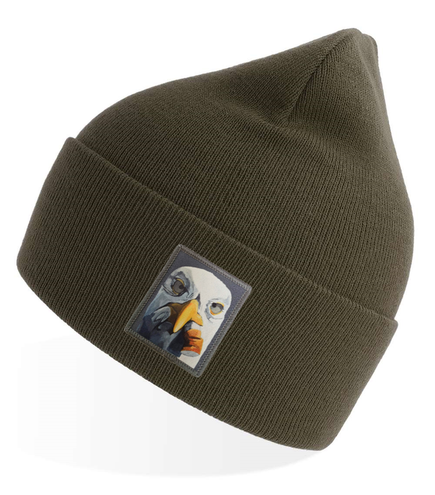 Olive Sustainable Rib Knit Hats Flyn Costello Seagull With Cig  