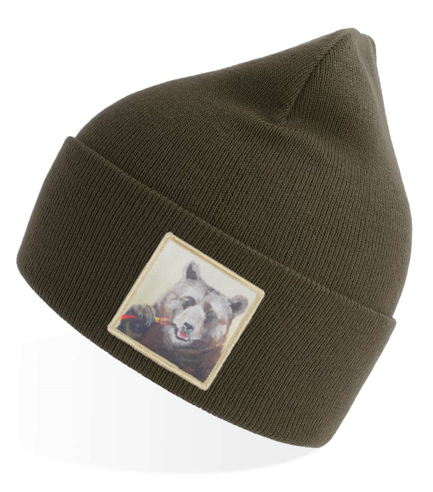 Olive Sustainable Rib Knit Hats Flyn Costello Slim Jimmy  