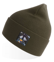 Olive Sustainable Rib Knit Hats Flyn Costello The Snack Kid  