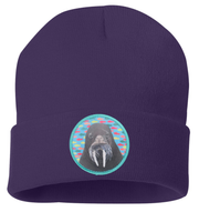 Walrus Dreams Beanie Hats Flyn Costello Purple  