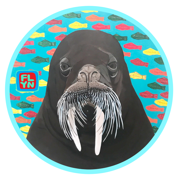 Walrus Dreams Sticker Stickers Flyn_Costello_Art 2 inches  