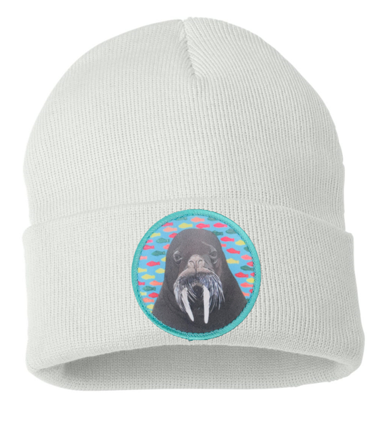 Walrus Dreams Beanie Hats Flyn Costello White  