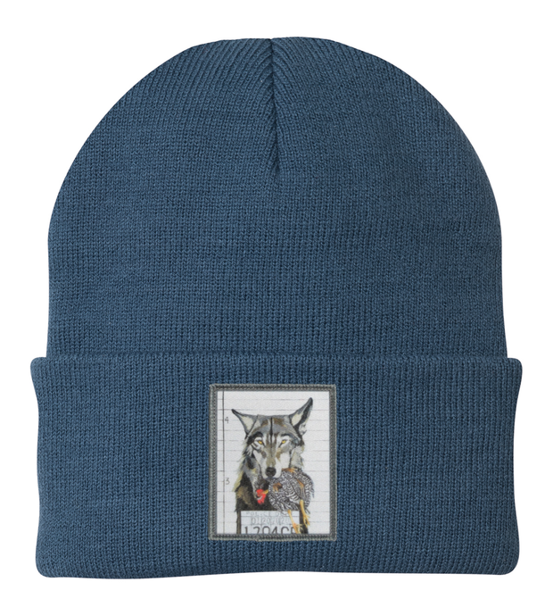 The Usual Suspects: Wolf Beanie Hats Flyn Costello Dusty Blue  