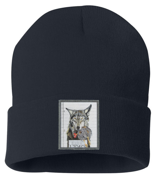 The Usual Suspects: Wolf Beanie Hats Flyn Costello Navy  