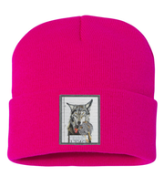 The Usual Suspects: Wolf Beanie Hats Flyn Costello Neon Fuchsia  