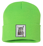 The Usual Suspects: Wolf Beanie Hats Flyn Costello Neon Green  